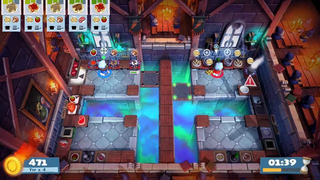 Overcooked 2, Level 5-5, 2 Players, 4 Stars (1227) смотреть онлайн