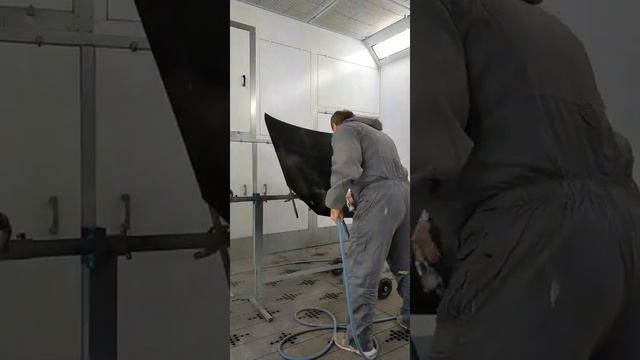 покраска капота в зеркало. обычная акриловая краска