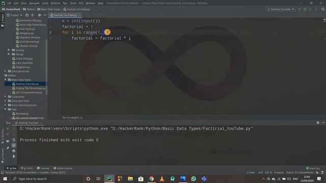 FACTORIAL OF ANY NUMBER | PYTHON | LOGIC смотреть онлайн