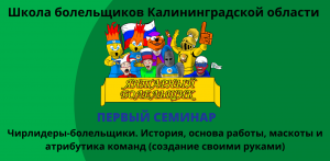 Первый семинар Школы болельщиков Калининградской области "Янтарный болельщик"