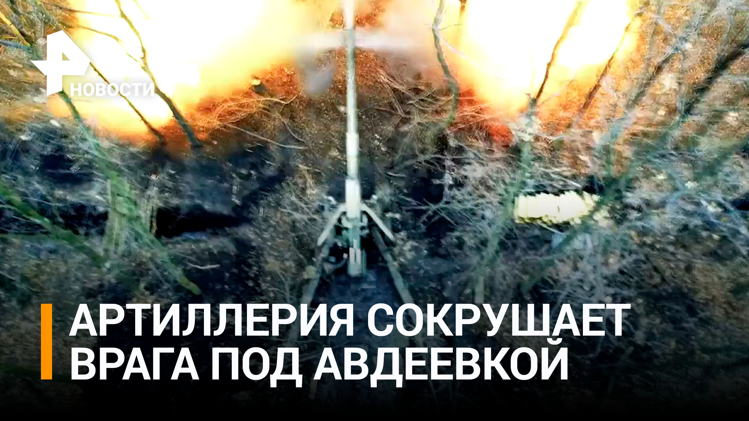 Артиллеристы уничтожают позиции врага на Авдеевском направлении. Видео Народной милиции ДНР