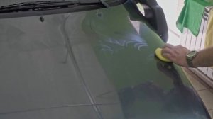 Наносим твердый воск. Очищаем кузов авто. Моем. Удаляем почки тополя. битумные пятна. Тестируем.