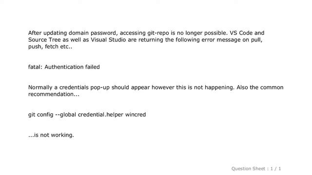 Windows : Getting "fatal: Authentication failed" -error when sending git commands in Windows 10 смотреть онлайн