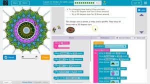 Sticker Art with Loops Express Lesson 7.11 Code.org Tutorial with Answers