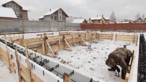 Строительство коттеджа с помощью несъёмной опалубки из пенополистирола