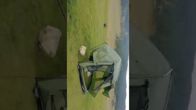 Тест драйв шатра палатки Lanyu 1629 шестигранный. Ветер 20м/с смотреть онлайн