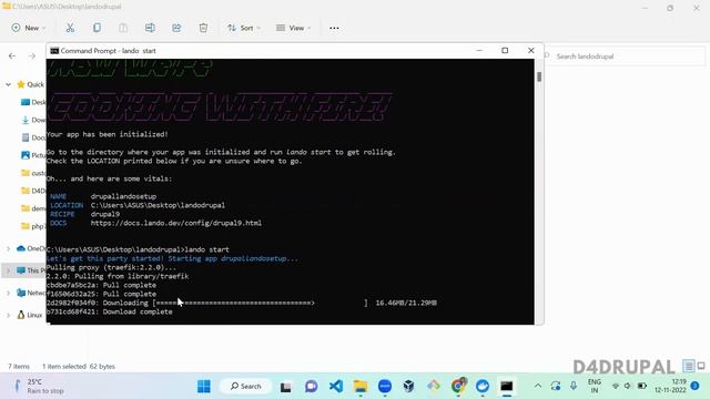 Install Drupal 9 using Lando | D4Drupal