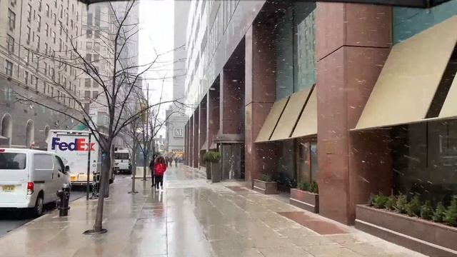 NEW YORK CITY Live Snowing In Manhattan ( 14 March 2023) смотреть онлайн