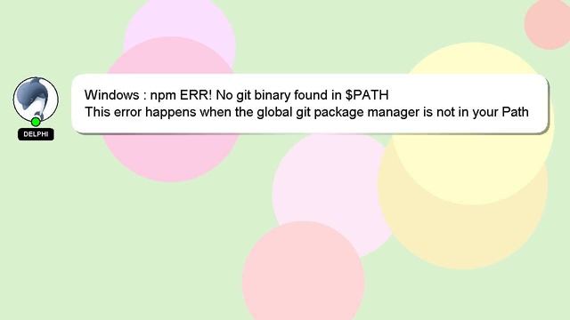 Windows : npm ERR! No git binary found in $PATH смотреть онлайн