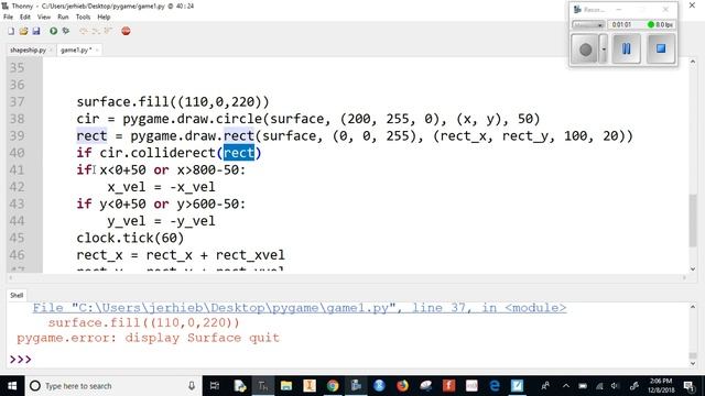 pygame video 11 Managing the Collision with colliderect смотреть онлайн