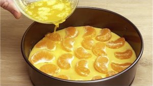 Простой, но очень вкусный мандариновый пирог
