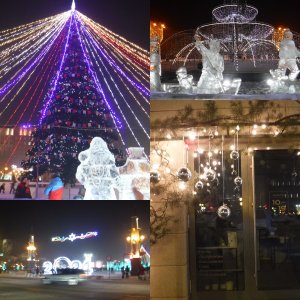 Нарядная новогодняя площадь