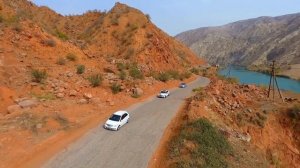 Горы Таджикистана с птичего полёта... Высокие горы... Туристы Приезжаете в ТАДЖИКИСТАН город Нурек