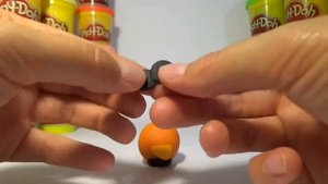 Как слепить Оранжевую птицу Бабблз (Энгри бердс) из пластилина. How to make a Bubbles  Angry Birds.