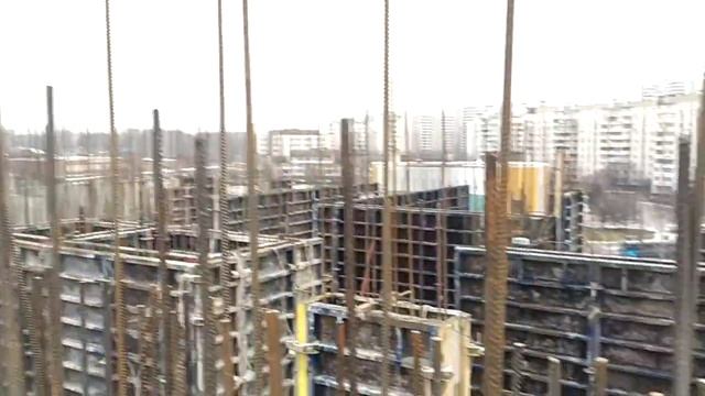 Монолитные работы. Армирование плиты перекрытия этажа