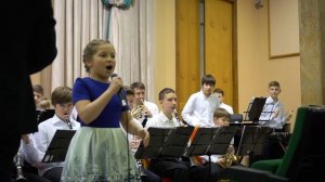 Детский духовой оркестр "Юный камертон" ДШИ. им. Балакирева Москва "Калинка" солистка Ева Волкова