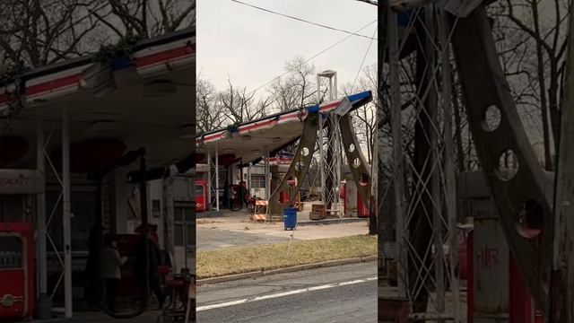 Filming Fallout - post apocalyptic gas station - Nyack NY