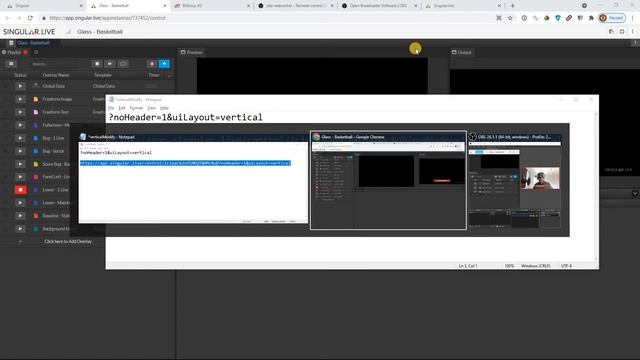 Singular Apps Docked in OBS