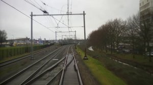 A train driver's view: Rotterdam CS - Hoek van Holland Haven, SGMM, 26-Jan-2015.