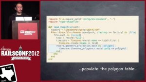 Rails Conf 2012 Getting Down To Earth: Geospatial Analysis With Rails by Daniel Azuma
