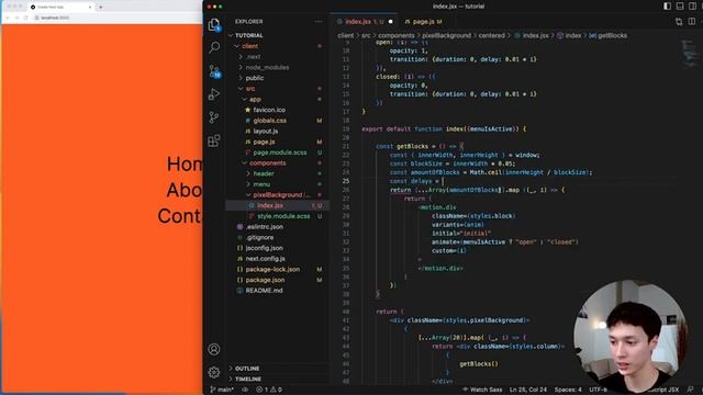 How to Make a Pixel Transition Effect using Next.js and Framer Motion смотреть онлайн