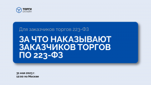 За что наказывают заказчиков торгов по 223-ФЗ