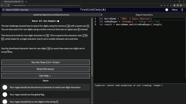 JavaScript Regular Expressions: Match All Non-Numbers | FreeCodeCamp