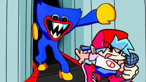 Хагги Вагги Преследует Бойфренда в Вентиляции Friday Night Funkin VS Huggy Wuggy | Vent mode V2