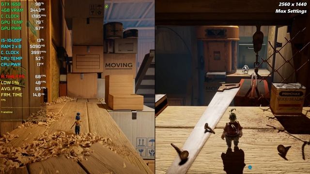 It Takes Two | GTX 1650 + I5 10400f | 2K QuadHD Max Graphics Test