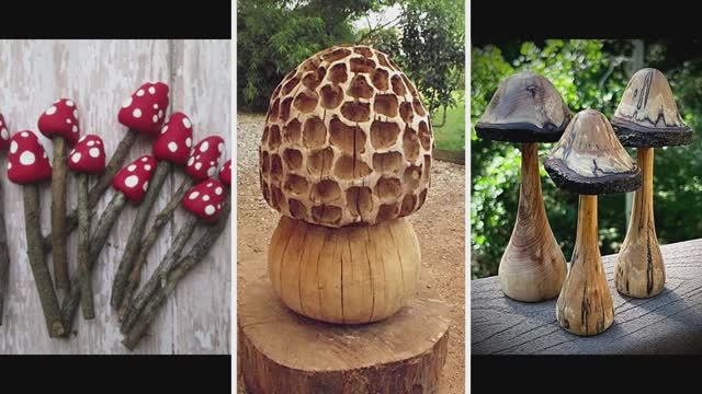 mushrooms made from wood ideas. Идеи грибов из дерева смотреть онлайн