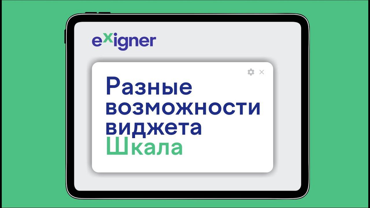 Exigner Driver App: разные возможности виджета "Шкала"