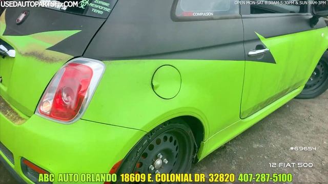 2012 Fiat 500 37k Miles For Parts MT 1.4L ONLY @ ABC Used Auto Parts Orlando Junkyard 18609 Colonia смотреть онлайн