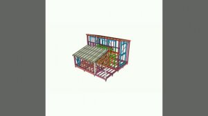 Каркасный дом-баня 8*8, с верандой