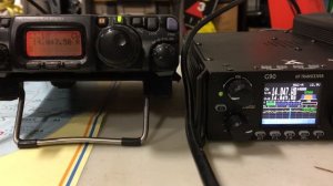 Yaesu FT817 and XieGu G90 W1AW cw 20 meters