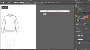 Дизайн одежды | Технический рисунок одежды| джемпер | Adobe Illustrator 2021|100 эскизов #47