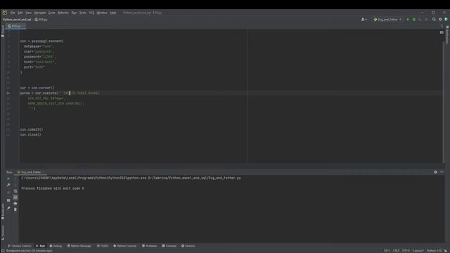Подключаемся к БД PostgreSQL через Python смотреть онлайн