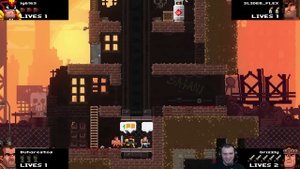 Broforce - кооператив на четверых - Стрим-Осмотр (серия 1)