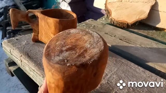 Кукса из массива сувеля.Кружки из спилов ствола. смотреть онлайн