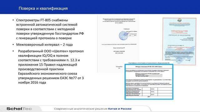 Универсальные анализаторы для фармацевтики на базе ИК-Фурье спектрометра FT-805 производства РФ