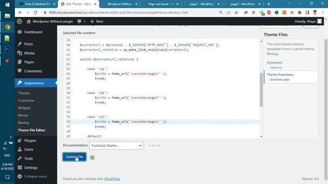 Redirect page in Wordpress without plugins [02] смотреть онлайн