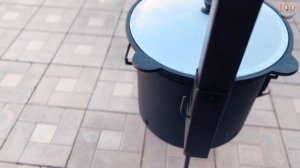 Чугунный казан 12 л с печкой с трубой обзор