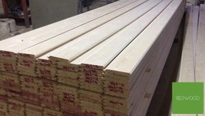 Имитация бруса из хвои - производство на станке, шлифовка и подготовка к покраске