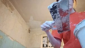 РЕМОНТ. ШПАКЛЮЮ ПОТОЛОК И СТЕНЫ НА КУХНЕ!