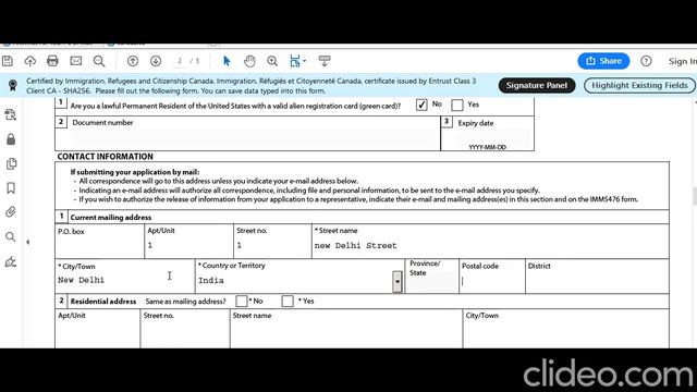 Transit Visa Canada Step by Step Application Form Filling Full Information