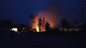 Пожар на Кавказской в Средней Ахтубе