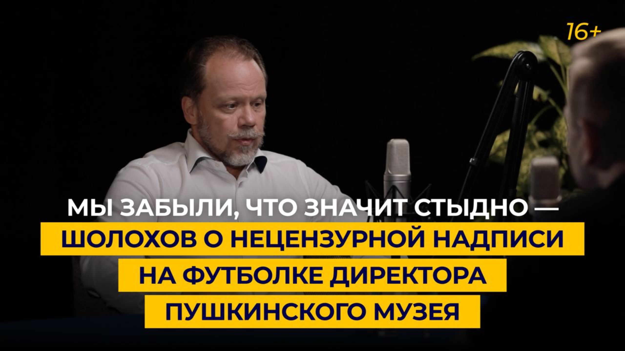 Мы забыли, что значит стыдно — Шолохов о нецензурной надписи на футболке директора Пушкинского музея