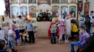 Детский концерт воспитанников воскресной школы в храме на Рождество Христово