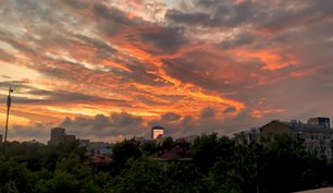 Вечерняя Москва. Закат. Таймлапс облака. Москва Сити. Cloud timelapse.Evening Moscow. Sunset.