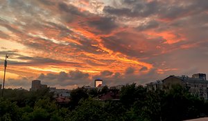 Вечерняя Москва. Закат. Таймлапс облака. Москва Сити. Cloud timelapse.Evening Moscow. Sunset.