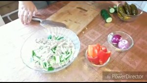 Салат "Провансаль" /простой салат с говядиной